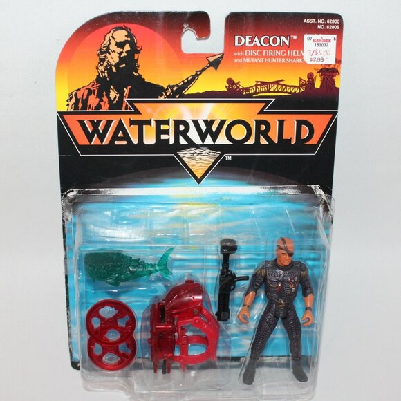 New 1995 Kenner Hasbro Waterworld Deacon Dennis Hopper Helmet Action Figure Toy - Picture 1 of 7